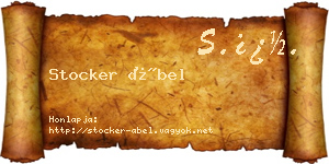 Stocker Ábel névjegykártya
